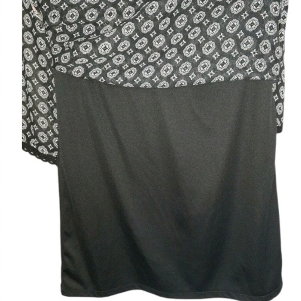 AUW Bohemian Tunic Lined Mini Dress Back Cut-out Bell Sleeve Size M - Picture 11 of 15